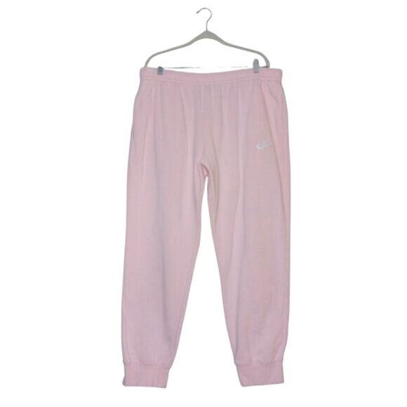 NIKE Pastel Pink Soft Fleece Joggers Athleisure Streetwear Unisex Loungewear XXL - Picture 1 of 10